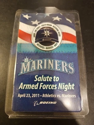 Seattle Mariners 2011 Salute To Armed Forces Night Challenge Coin vs Athletics - Image 1 of 3