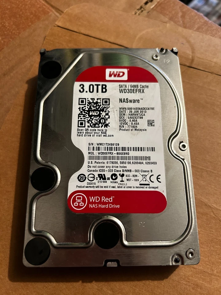 Western Digital WD Red WD30EFRX-68AX9N0 3TB 3.5" Desktop Hard Drive NAS HDD SATA - Image 1 of 1