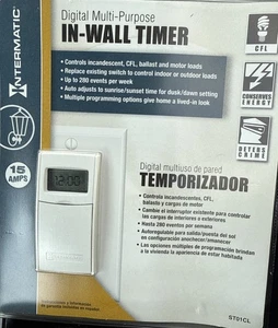 NEU Intermatic ST01CL Wand-Timer 15A weiß, bis zu 280 Veranstaltungen pro Woche - Bild 1 von 2