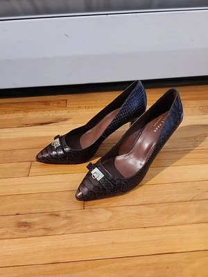 Cole Haan Grand OS Signature Brown Patent Leather High Heel Pump  Size 7 B Snake - Image 1 of 4