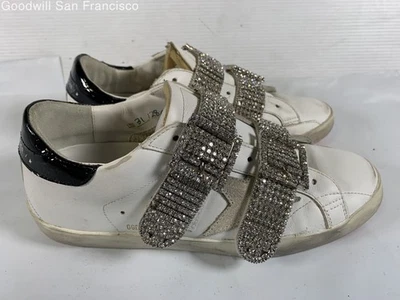 Entrupy Authenticated COA Golden Goose White Silver Sneaker Womens Shoes Size 37 - Image 1 of 4