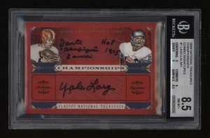 2008 Dante Lavelli Yale Lary National Treasures Championship Auto #01/10 *NICE* - Picture 1 of 2