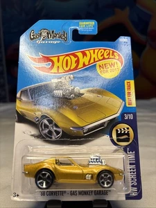 Corvette 99/365 2015 Hot Wheels Screen Time 3/10 Gas Monkey Gold Garage 68 nuevo en paquete - Imagen 1 de 4