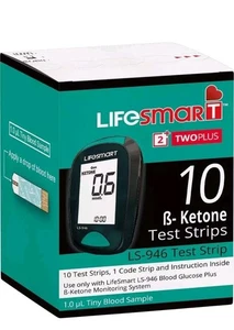 4× LifeSmart TwoPlus Ketone Test Strips 10 Strips ozhealthexperts  - Picture 1 of 1