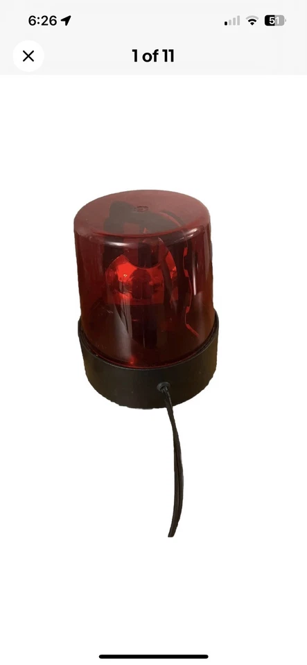 Luz Giratoria Roja Fiesta Faro Luz Cableado Multimedia Electrónica Usado Foto 1 de 4