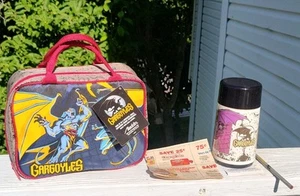 VTG 1994 Gargoyles Soft Lunch Box RARE Aladdin BVTV New NWT Pog Pencil Thermos - Picture 1 of 8