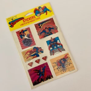 1991 American Greetings Superman Sticker Sheets Sealed Package of 4 Sheets - Picture 1 of 3
