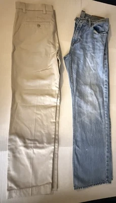 Lot Of 2 Men’s Pants Dress Pants & Jeans Dockers American Eagle 29x30 And 29x32 - Image 1 of 4