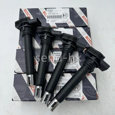 4PCS 0221604115 Bosch Ignition Coil For AUDI A3 A4 A5 A6 VW Beetle Golf Jetta - Image 1 of 4