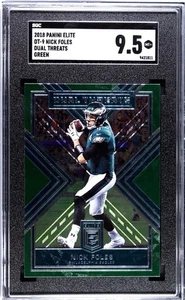 🔥Nick Foles 2018 Elite Green PHILLY SPECIAL Dual Threats SGC 9.5 (Rare)🔥 - Picture 1 of 2
