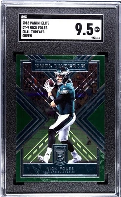 🔥Nick Foles 2018 Elite Green PHILLY SPECIAL Dual Threats SGC 9.5 (Raro)🔥 Foto 1 de 2