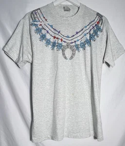 Camiseta vintage nativa americana talla mediana años 90 puntada única hecha en EE. UU. - Imagen 1 de 7