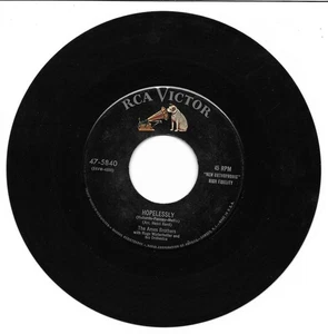The Ames Brothers: "Hopelessly" / "One More Time" - VG '54 - two charted hits! - Picture 1 of 2