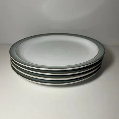 4 X Denby Regency Green Dinner Plates 26cm Large Plates - Image 1 of 4