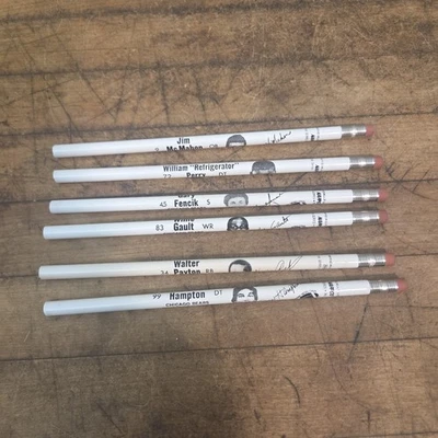 Lot Of 6 Chicago Bears 1986 Nappco Pencils NOS Walter Payton Super Bowl - Image 1 of 4