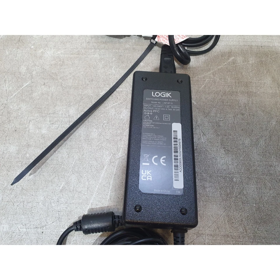 Logik LNPHP15 Switching Power Supply AC Adapter Black 19-V 4.74Amp for HP Laptop - Image 1 of 4