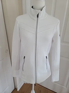 Spyder Womens Encore Active Fleece White Zip Front Textured Jacket (Ski) Med - Picture 1 of 17