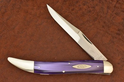 CUCHILLO PALILLO DE DIENTES JUMBO REMOLINO PÚRPURA RARO ESTUCHE CLÁSICO XX MUESTRA DE FÁBRICA 1 de 1 Foto 1 de 4