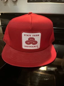 Vintage State Farm Insurance Patch Snapback Trucker Hat Cap Clean - Picture 1 of 3