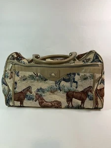 Vintage Pioneer Express Pferd Druck Handgepäck Seesack Weekender Wandteppich - Bild 1 von 10