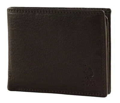 U.S. POLO ASSN. monedero Brazil Horiz Wallet Leather Brown - Imagen 1 de 4