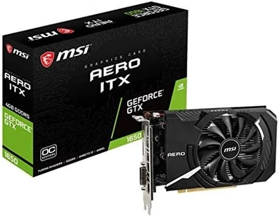 MSI GeForce GTX 1650 AERO ITX 4G OC Graphics Card Gaming PC Japan Black - Image 1 of 4