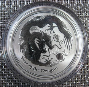 2012 Silver Australian "Year of the Dragon" Lunar - 1/2 oz. Perth Mint Coin Seal - Picture 1 of 6