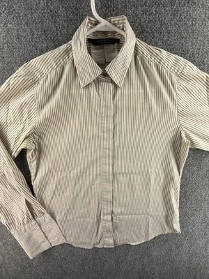 Camisa MAX MARA WEEK Rayas Abotonada Manga Larga Italia Mezcla Algodón Mujer Foto 1 de 4