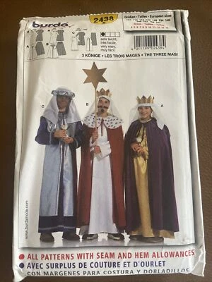 Burda Sewing Pattern Costume The Three Wise Men Uncut Nativity - Image 1 of 4