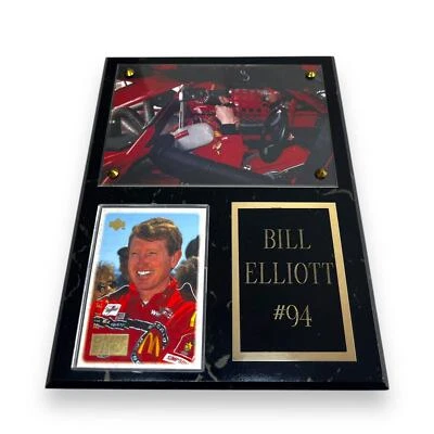 Placa de recuerdos de carreras NASCAR de Bill Elliott McDonald's de colección #94 cara de juego Foto 1 de 4