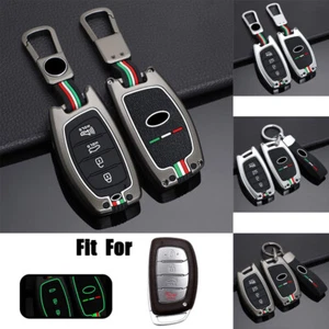 Zinc Alloy Silicone Car Key Fob Case Cover For Hyundai Tucson Ioniq Elantra ix35 - Picture 1 of 14