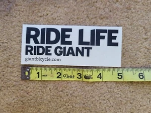 Pegatina gigante para bicicleta Ride Life Ride 5""x2"" negra transparente - Imagen 1 de 3