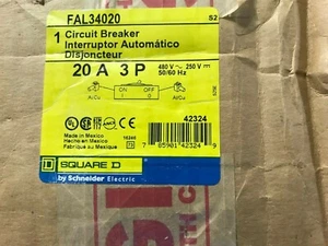 Interruptor de circuito Square D FAL34020 20 amperios - Imagen 1 de 1