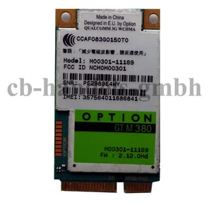 OPTION 3G HSDPA PCIe HSUPA HSDPA 3G UMTS EDGE GTM380 QUALCOMM CARD KARTE - Afbeelding 1 van 1