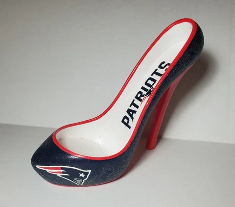 New England Patriots High Heel Shoe Wine Bottle Holder Cover