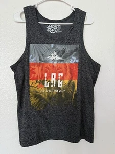 LRG Tank Top Mens Size S Grizzly Heather Hungry Lion Graphic Premium Fit - Picture 1 of 8
