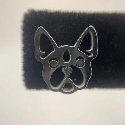 Aretes de acero quirúrgico para perro mascota postes para mujer Boston Terrier, Bulldog Francés Foto 1 de 4