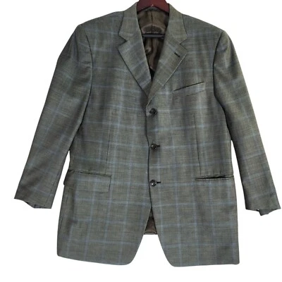 CANALI Proposta Blazer Men's 46 Wool Super 120's Houndstooth Sport Coat Jacket - Image 1 of 4