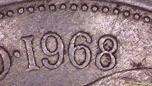  exceptional  1968 10 new pence with a Beautiful Die clash error - Picture 1 of 24