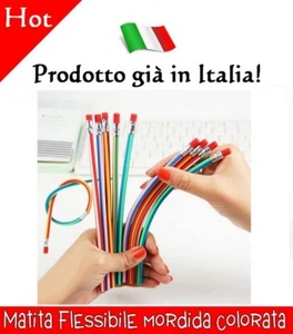 Matita morbida flessibile colorata idea regalo gadget per bambini o ufficio  - Foto 1 di 1