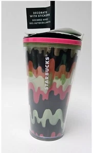 Starbucks Fall 2023 Cold Cup 16oz Glow In The Dark DIY Sticker Tumbler Halloween - Picture 1 of 9