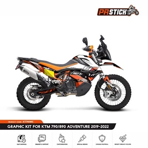 PRSTICK Graphic kit for KTM 790-890 Adventure 2019 / 2022 Decal Sticker Kit - Picture 1 of 4