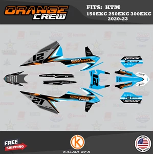 Graphics Kit for KTM  150EXC, 250EXC, 300EXC 2020 2021 2022 2023 OG - Cyan - Picture 1 of 6