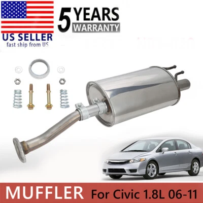 Stainless Steel Direct Fit Rear Exhaust Muffler For Honda Civic 1.8L 2006-2011 - Изображение 1 из 4