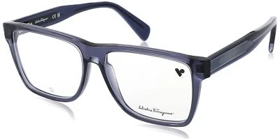 NUEVO Salvatore Ferragamo SF 2953 420 Cristal Azul Marino Anteojos 56/15/145 Foto 1 de 4