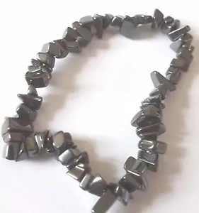 HAEMATITE HEALING CRYSTAL BRACELET - GROUNDING, CIRCULATION, BLOOD - Picture 1 of 3