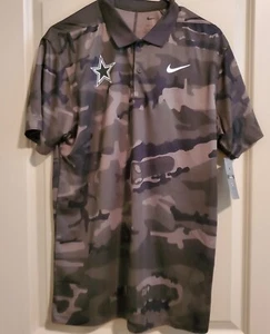 New DALLAS COWBOYS Camo NIKE Dri-Fit Victory Polo Golfing Shirt~Size Small Men's - Picture 1 of 3