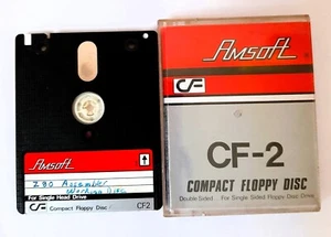 Vintage AMSTRAD Amsoft 3" Floppy Disc (CF2) Double Sided for Single Sided Drive. - Bild 1 von 2