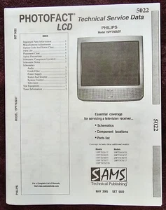 Sams Photofact 5022 Service Manual for Philips 15PF7835/37, 13PF7835/17 - Picture 1 of 1