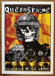 Frank Kozik SIGNED 17"x24" Queensryche Anarchy Giclee Print PP LE 5 AUTOGRAPHED - Picture 1 of 7